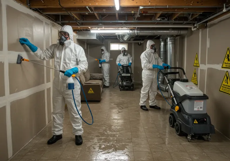 Basement Moisture Removal and Structural Drying process in Arecibo, PR